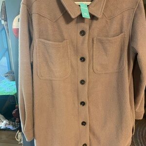 NWT Tan Button-Up Utility Jacket